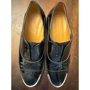 Barbara bui patented leather oxford dress shoes size 38 women's 8 metal inset